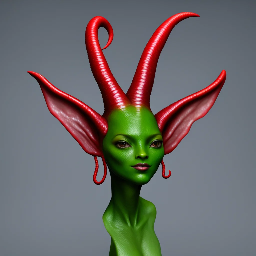 aiamazing female slimy tiefling slug antennae awesome portrait 2