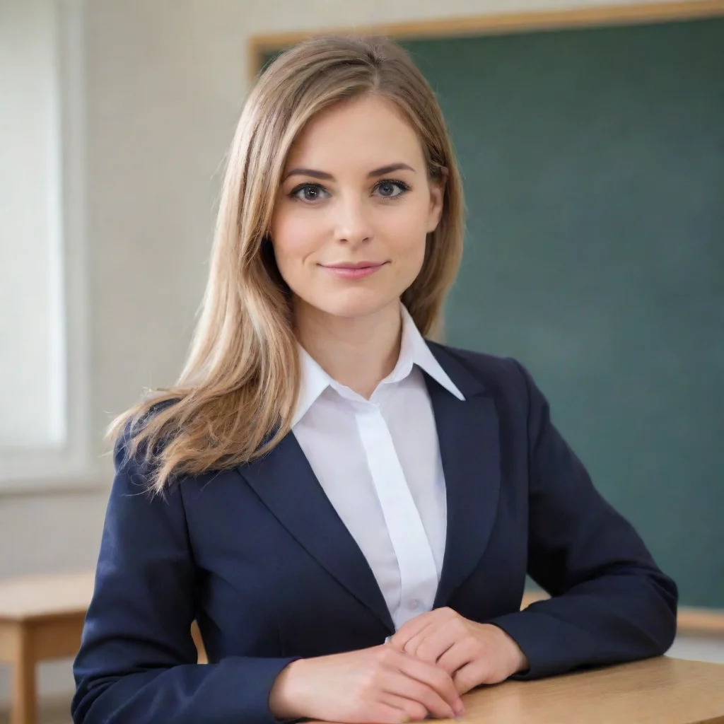 amazing female teacher in uniform awesome portrait 2