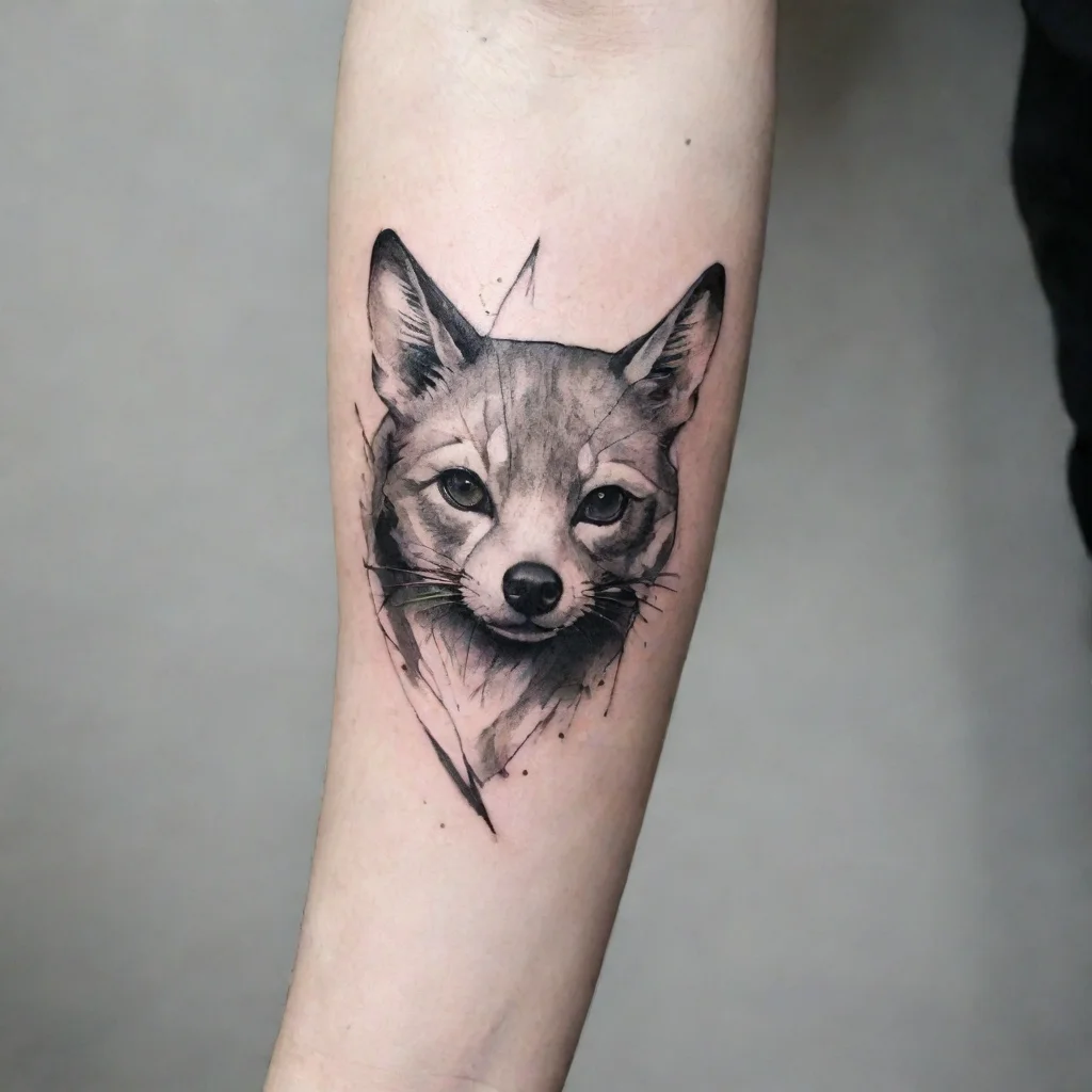 aiamazing fine line black and white tattoo animal awesome portrait 2