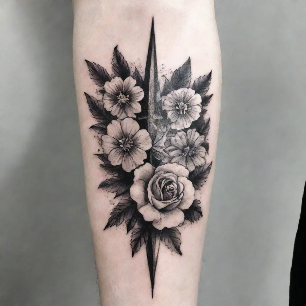 amazing fine line black and white tattoo old fashion awesome portrait 2