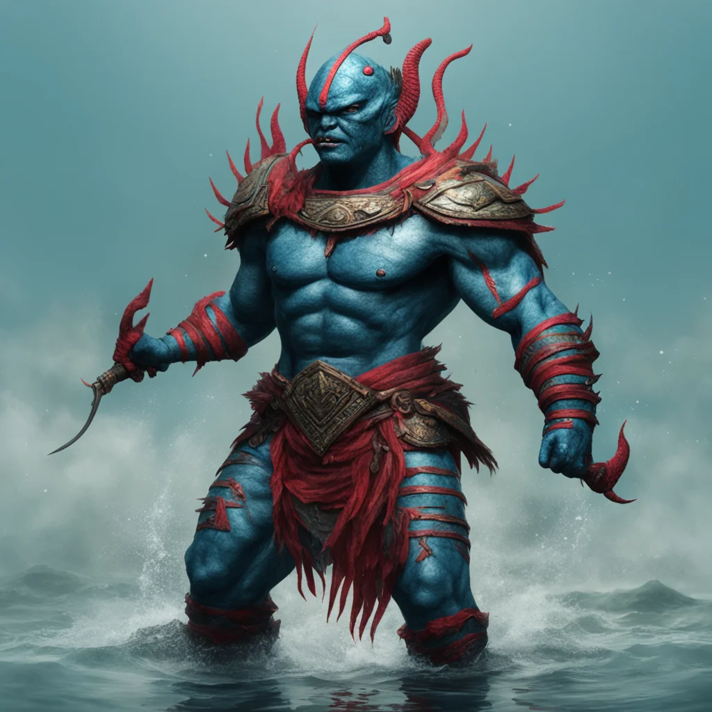 amazing fishman warrior awesome portrait 2