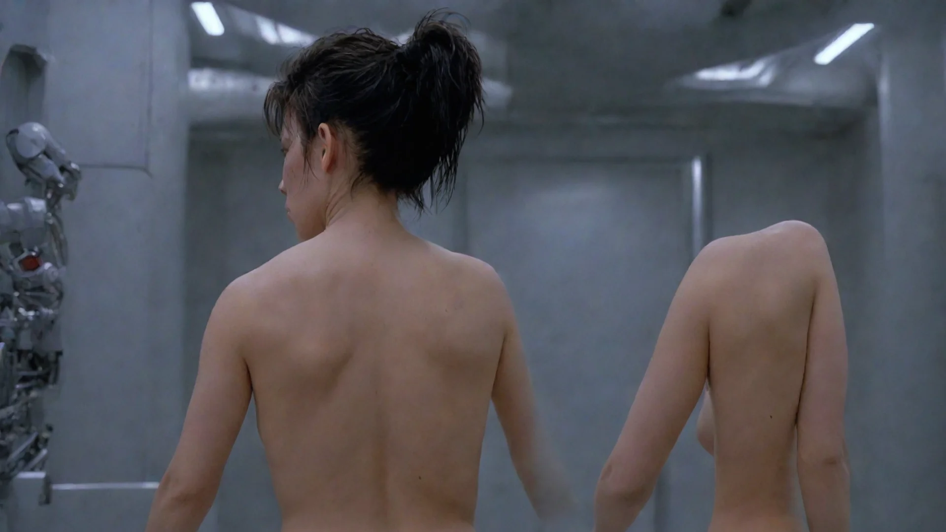 aiamazing from movie event horizon 1997 from movie tetsuo 1989 from movie virus 1999 400lb show girls from behind made of machine  good looking trending awesome portrait 2 wide