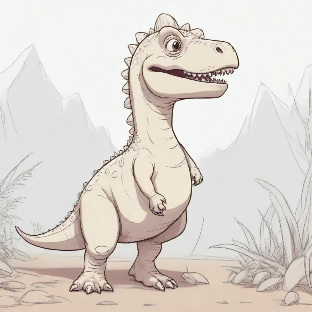 amazing funny dinosaur lineart awesome portrait 2