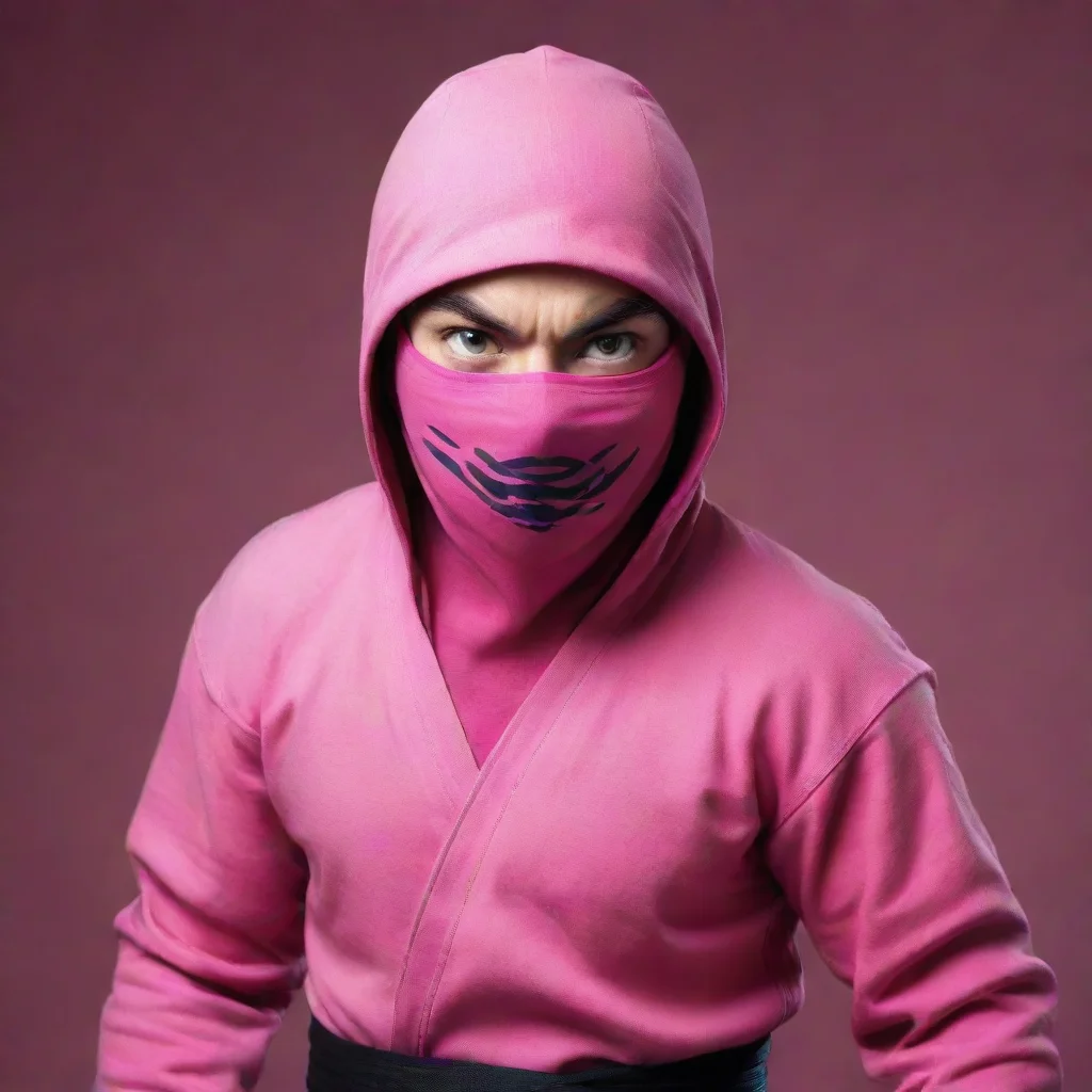aiamazing funny ninja in pink hd awesome portrait 2