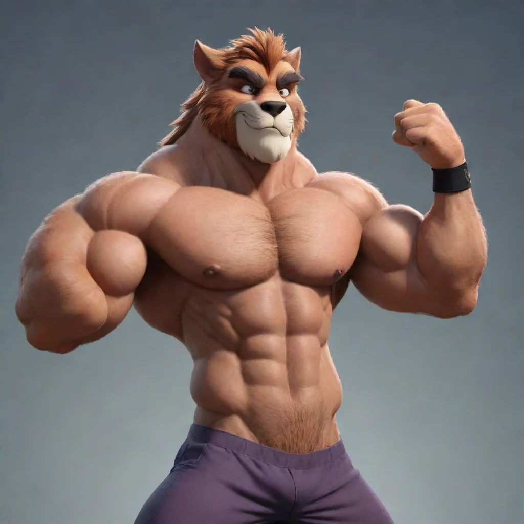 amazing furry bara flexing awesome portrait 2