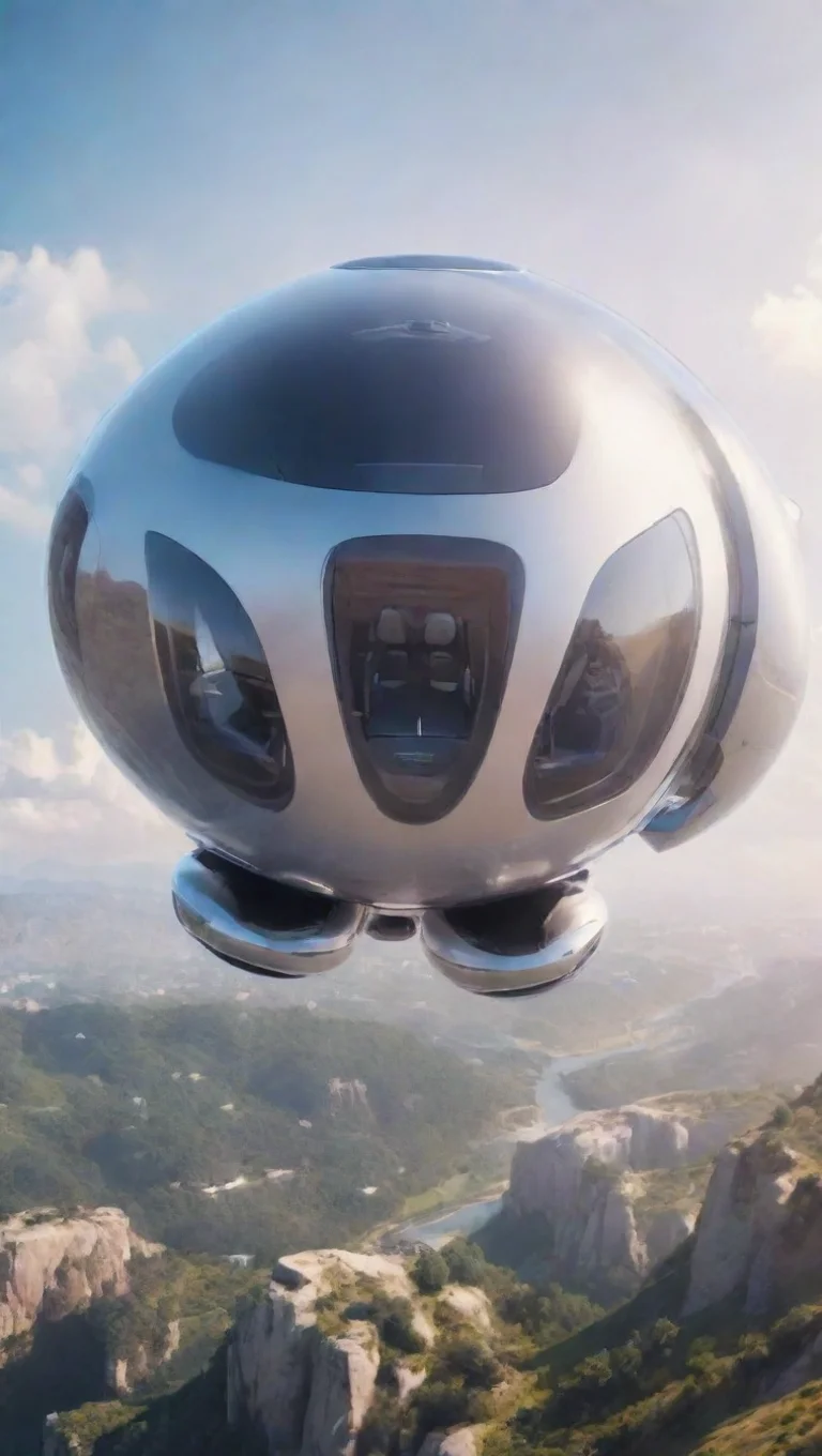 aiamazing futuristic self driving flying pod comfort luxury concept realism awesome portrait 2 tall