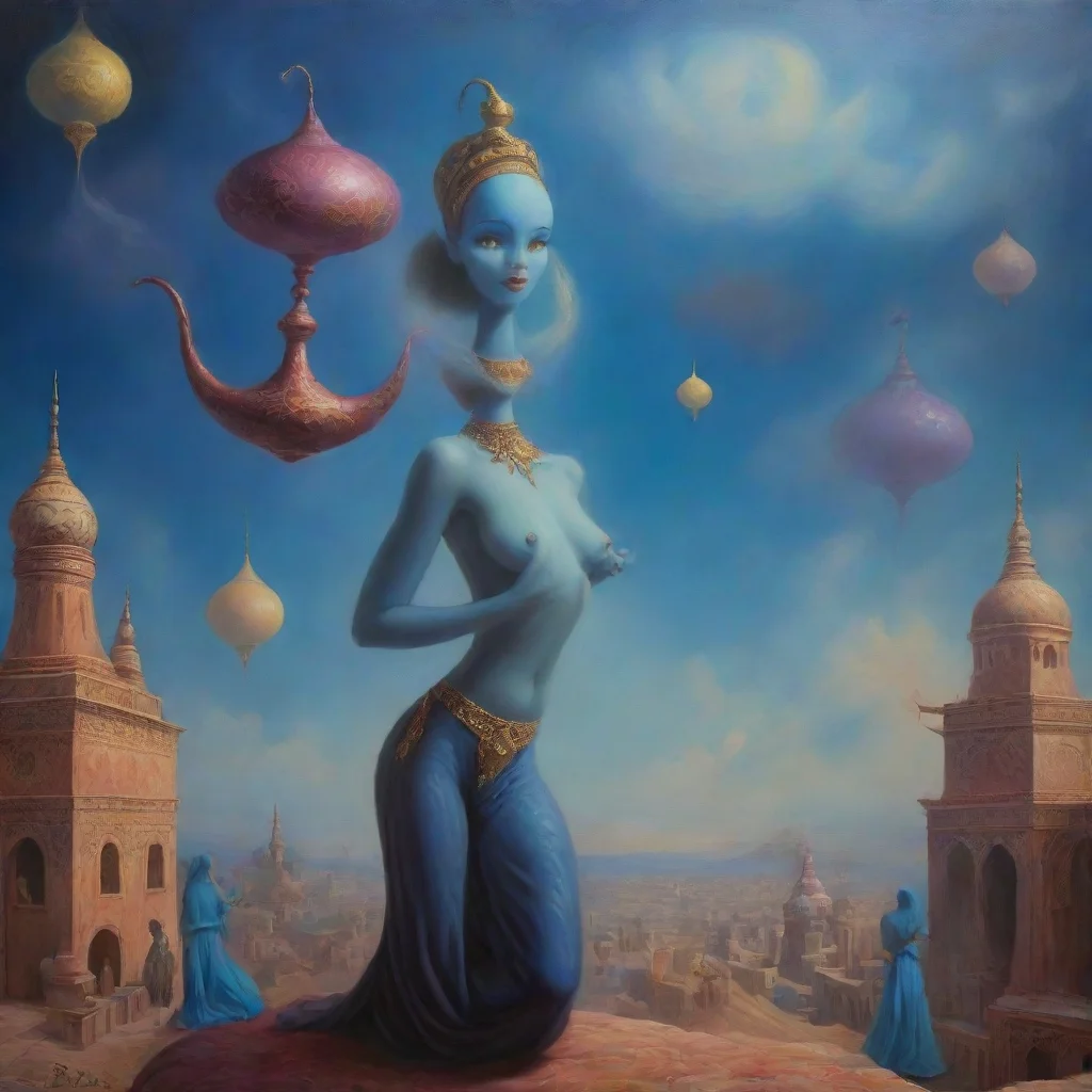 amazing genie with a surrealistic background awesome portrait 2