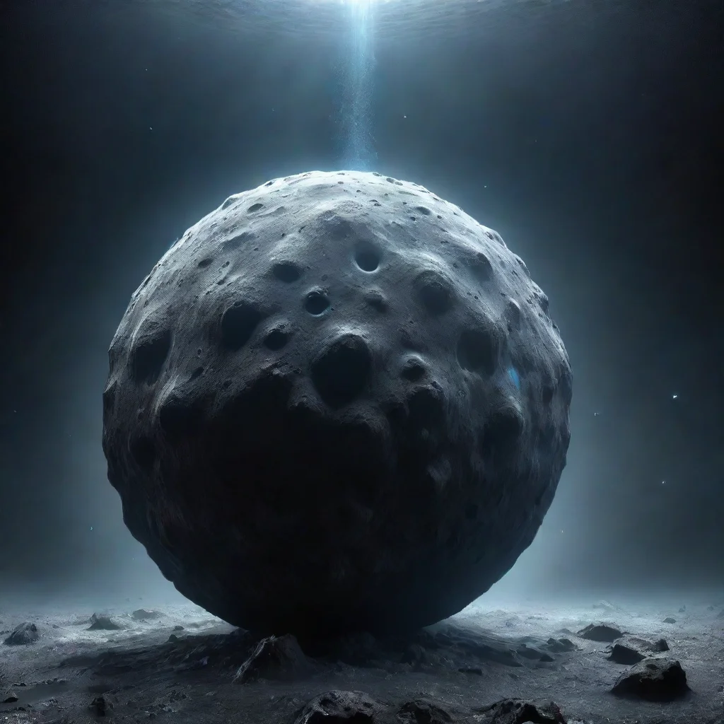 aiamazing giant asteroid made of pure water shpere floating huge ominous hd awesome portrait 2