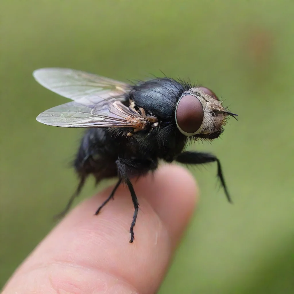 aiamazing giant furry fly awesome portrait 2