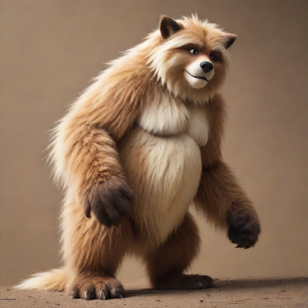 aiamazing giant furry showing a tiny furry its male gential awesome portrait 2