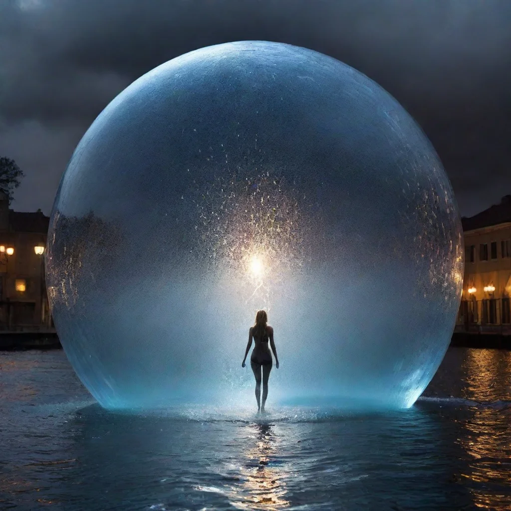 aiamazing giant lit water shpere floating close above huge ominous hd awesome portrait 2