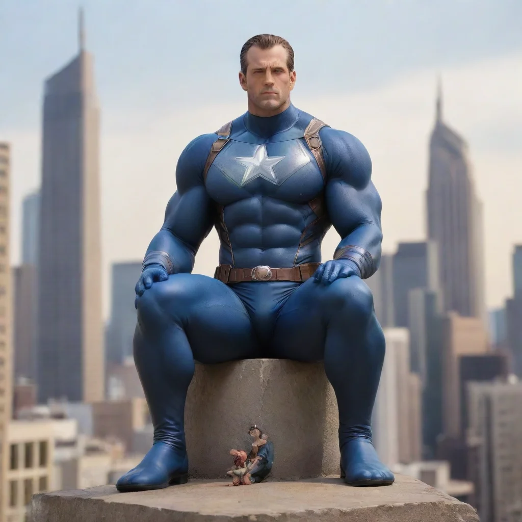 amazing giant man sitting on tiny awesome portrait 2