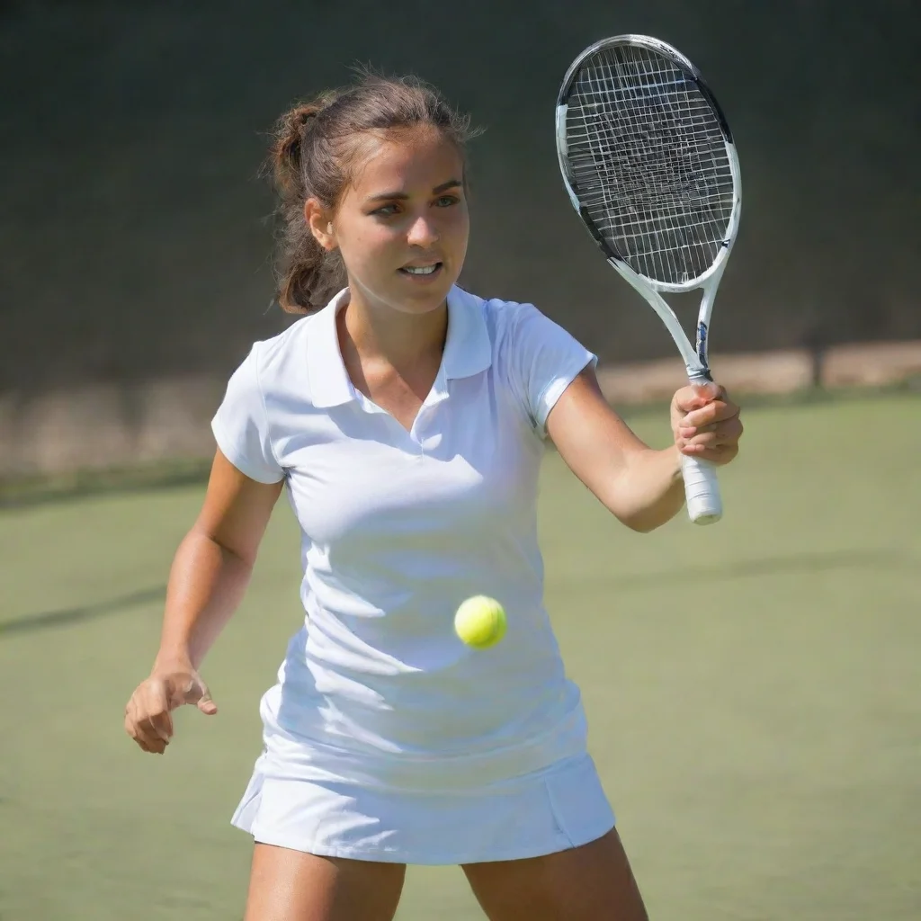 amazing girl playing tennis awesome portrait 2