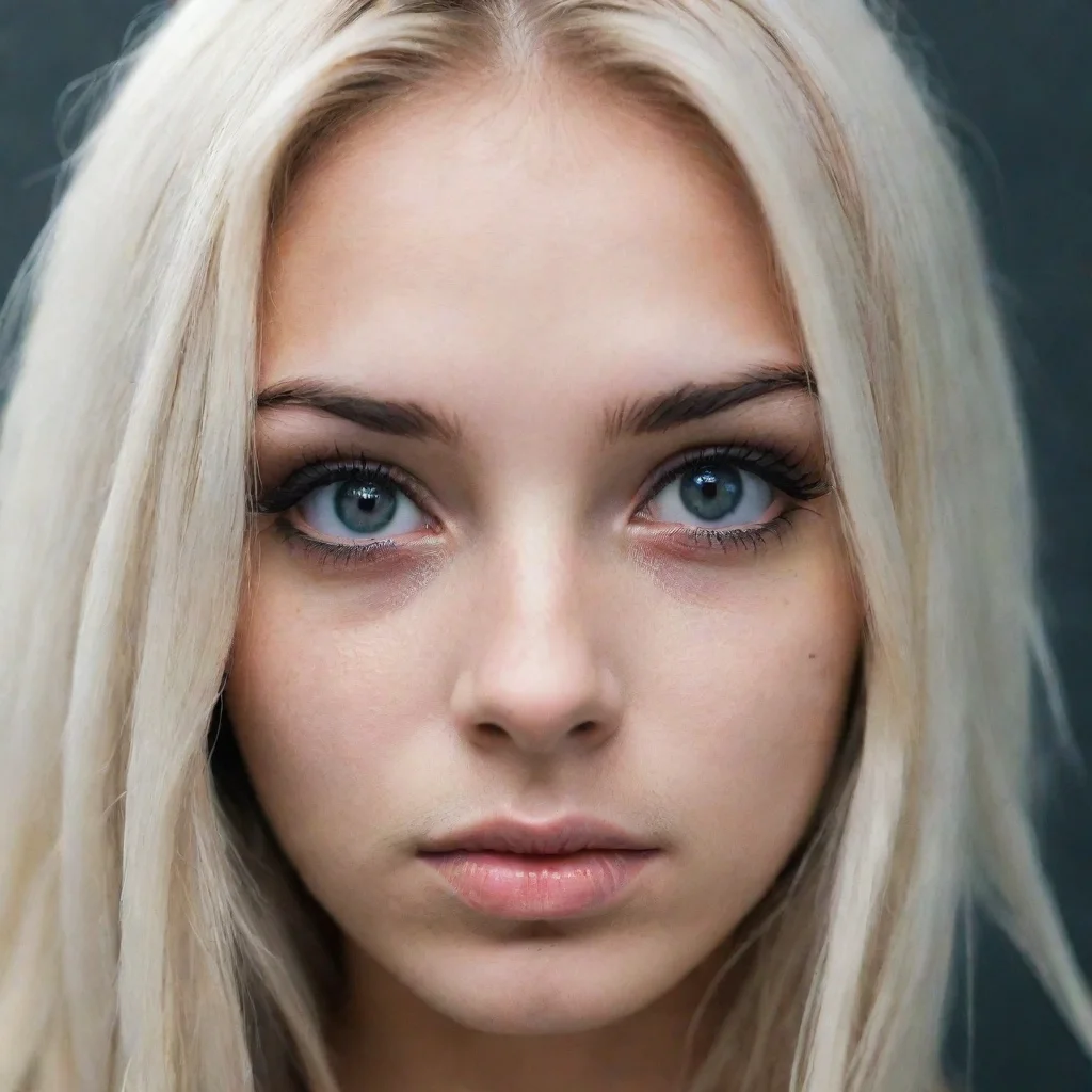 aiamazing girl with black shark eyes awesome portrait 2