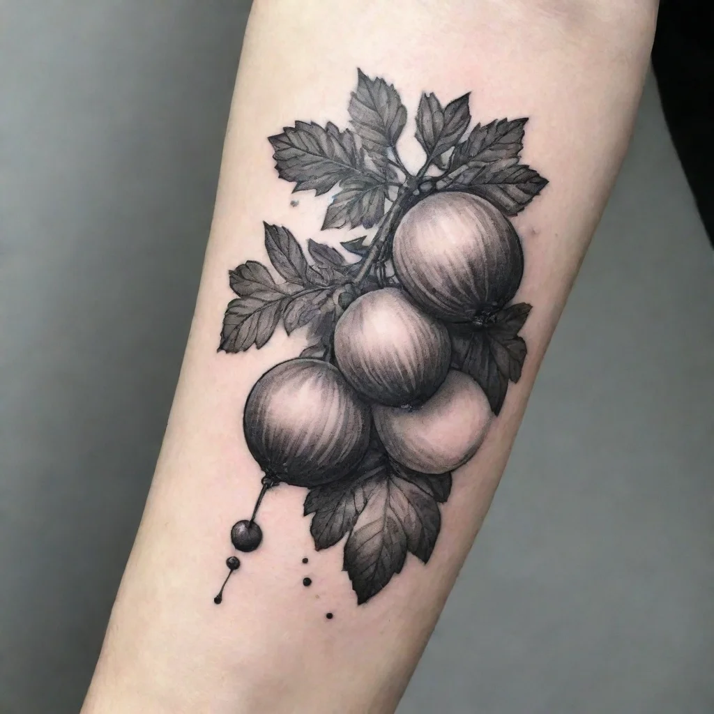 aiamazing gooseberry white and black fine line tattoo awesome portrait 2