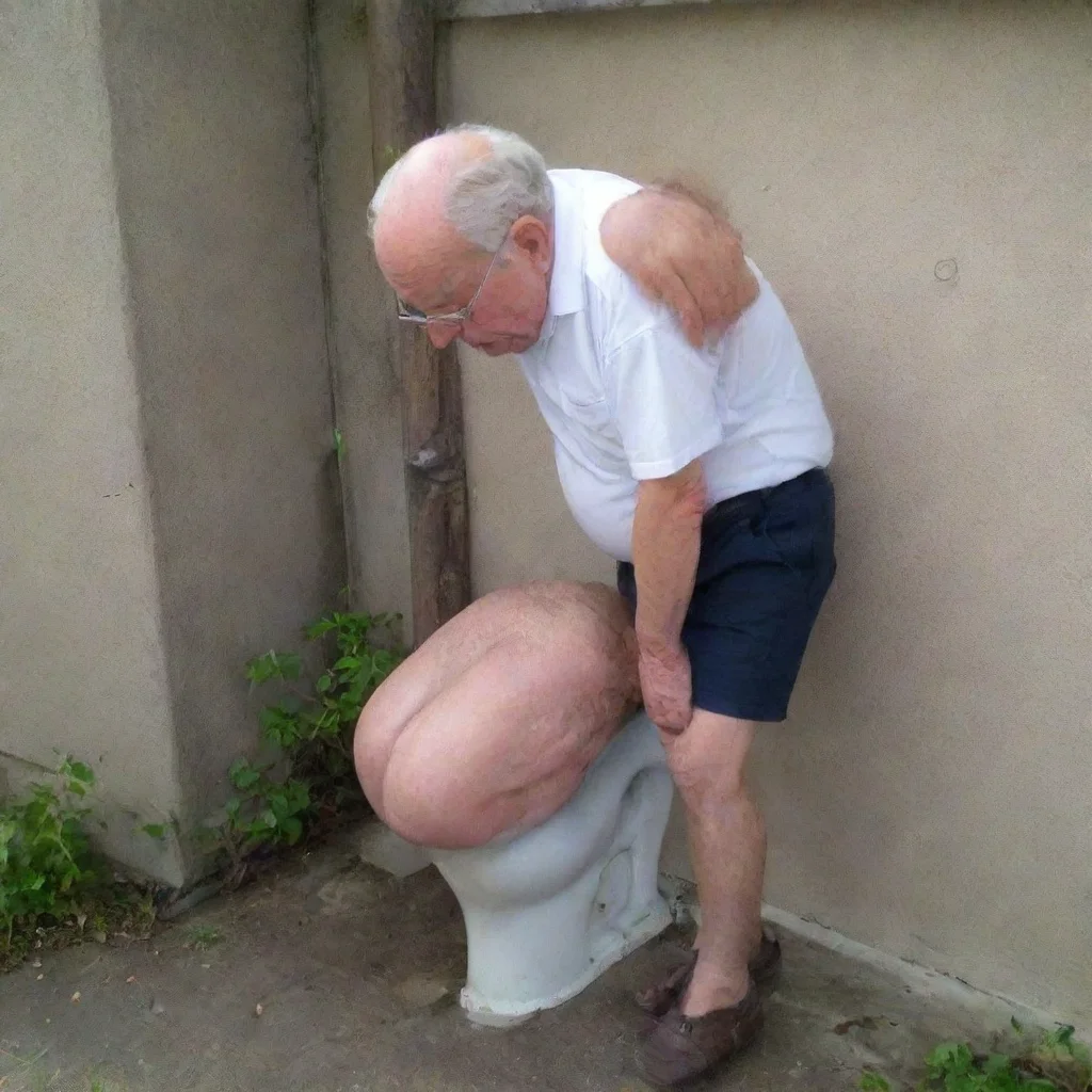 amazing grandpa taking a piss awesome portrait 2