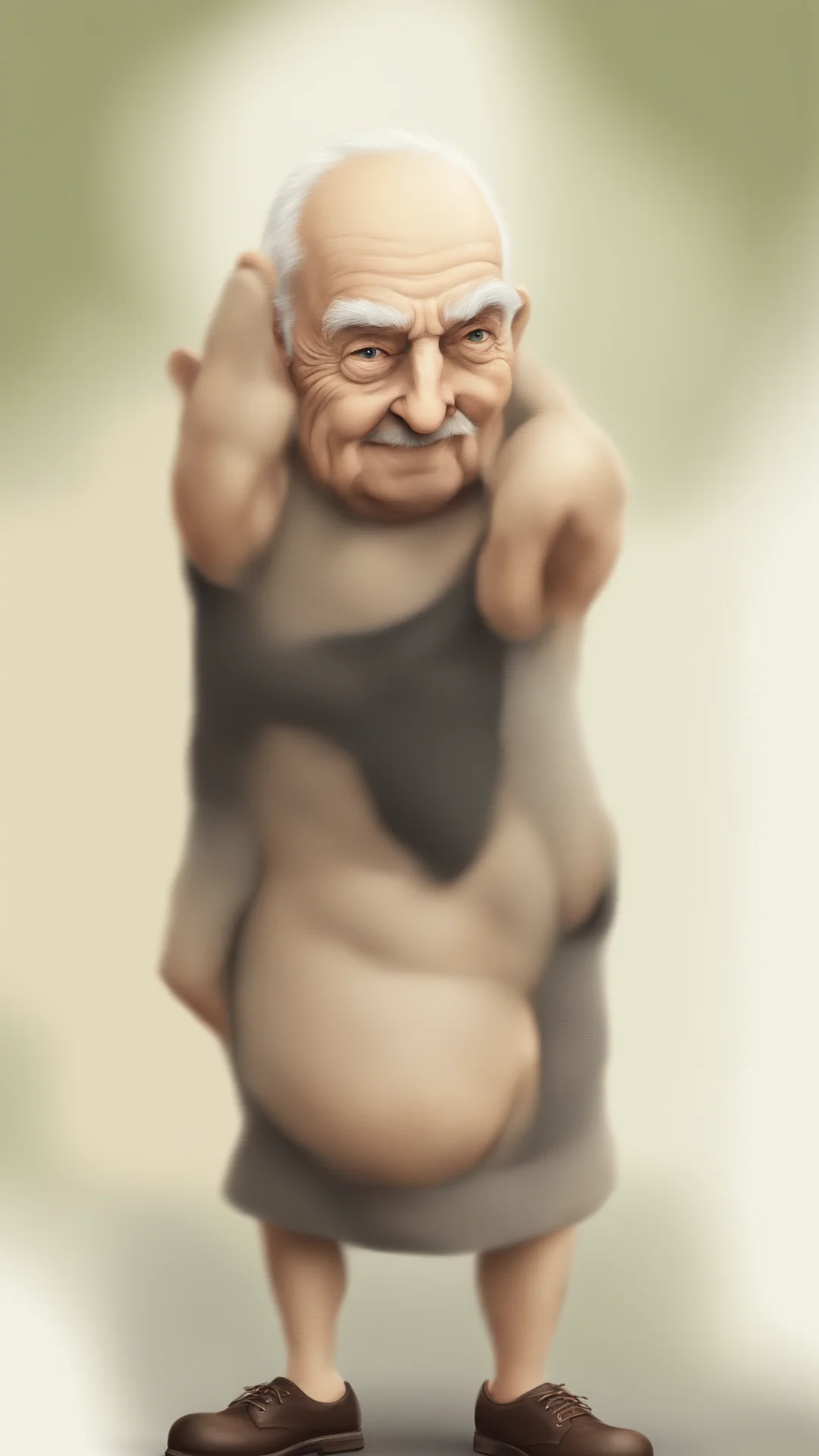 aiamazing happy and strong old man   vector illustration awesome portrait 2 tall