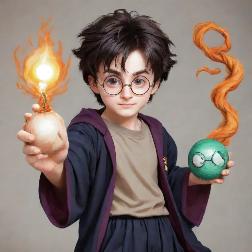 aiamazing harry potter al estilo dragon ball con una varita en la mano awesome portrait 2