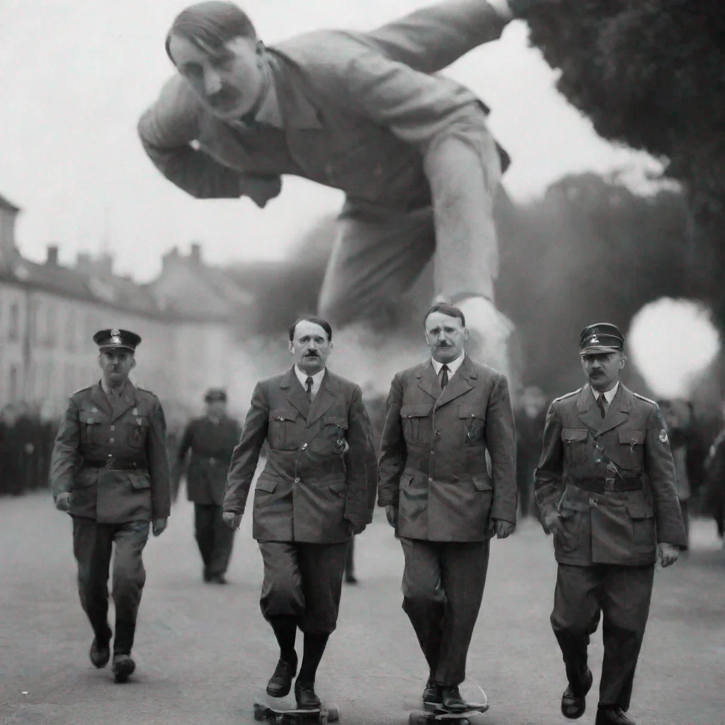 aiamazing hitler on a skateboard awesome portrait 2