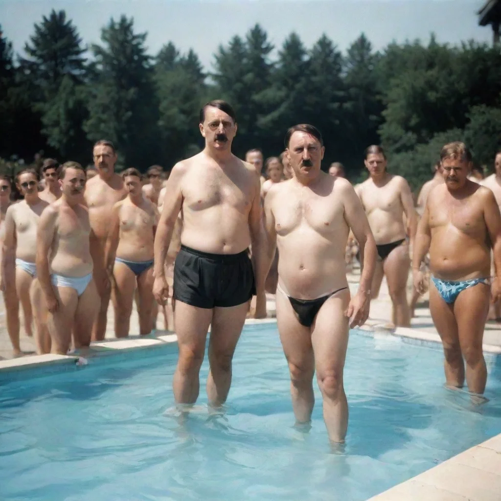 aiamazing hitler pool party awesome portrait 2