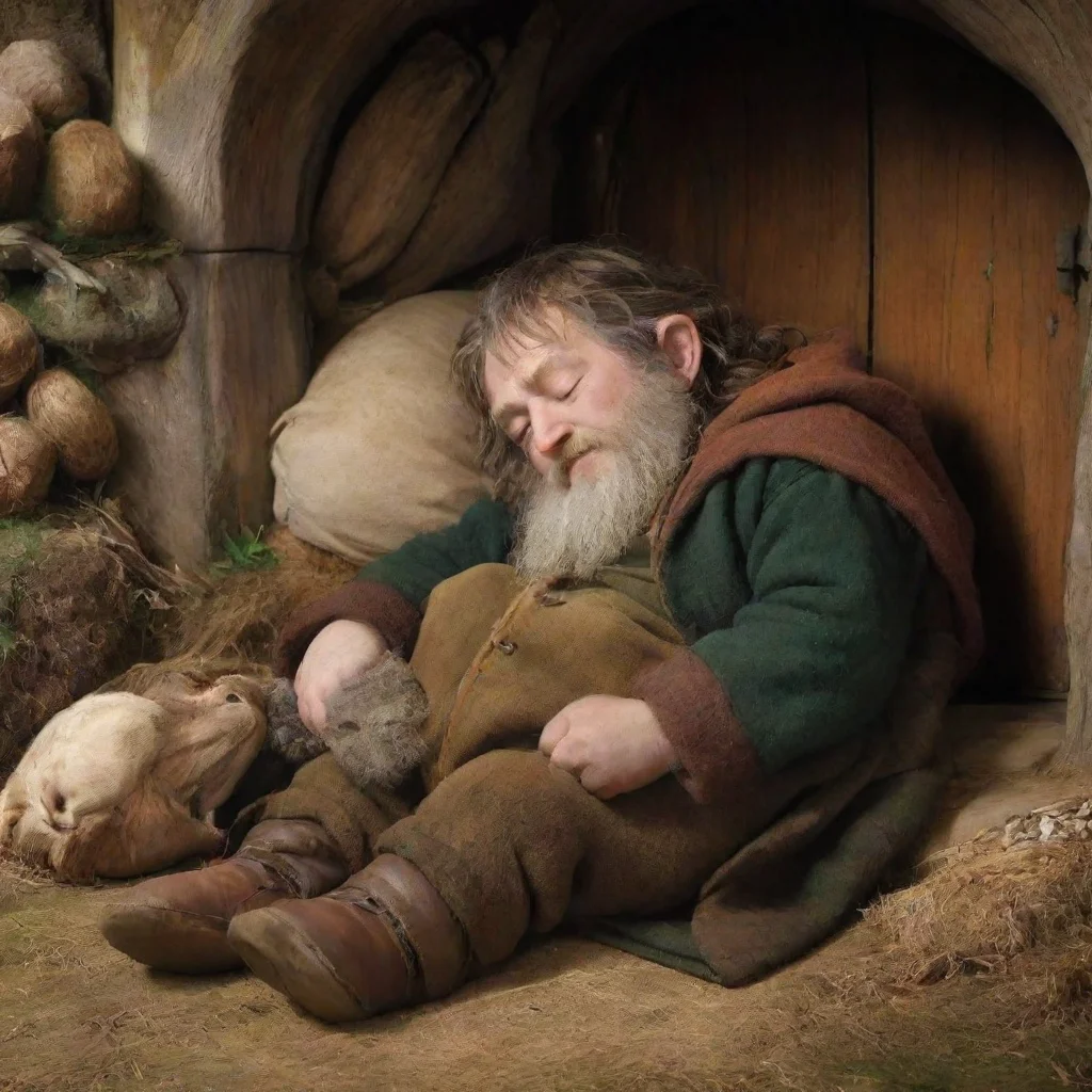 amazing hobbit sleeping awesome portrait 2