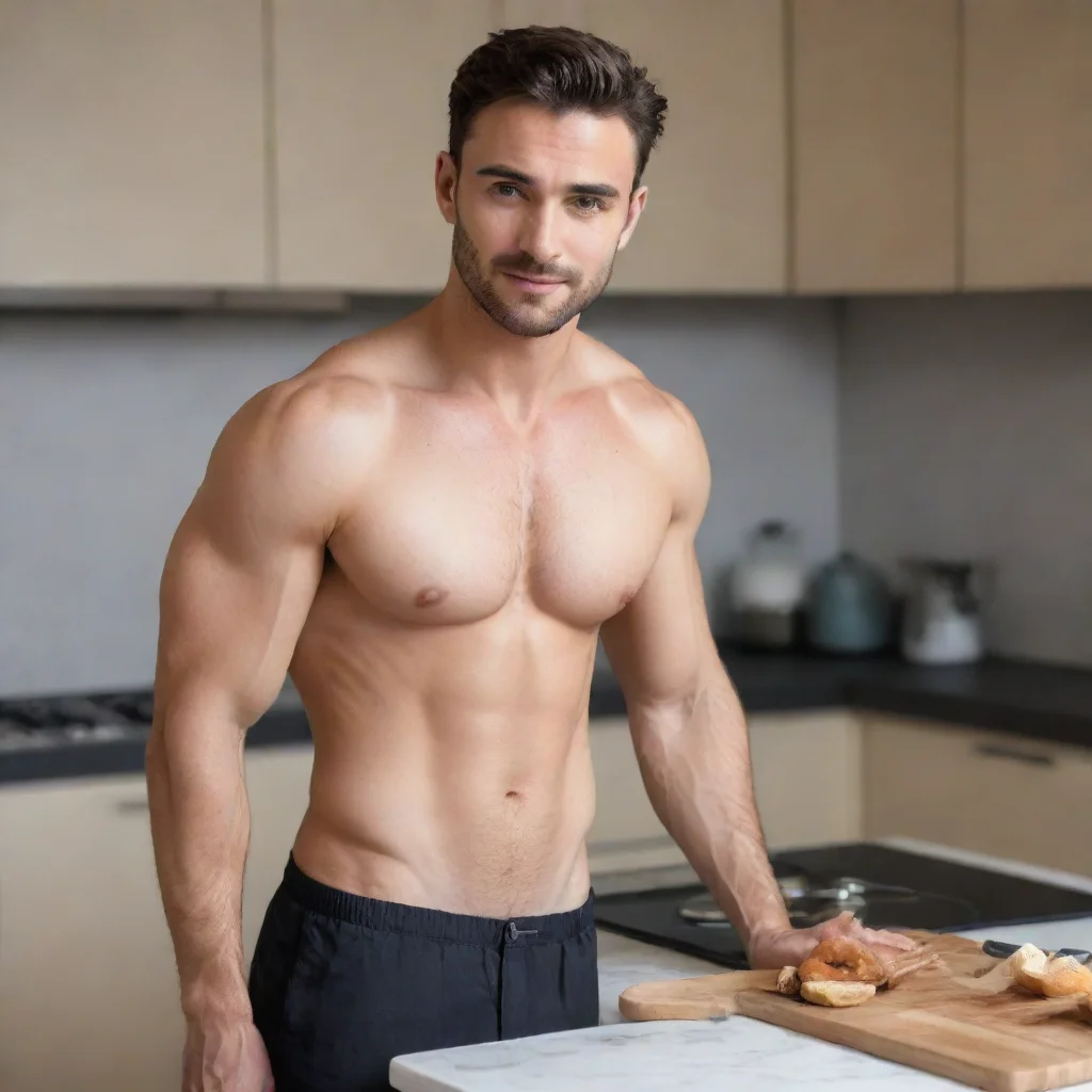 aiamazing homme en tenue de soubrette a demi nue dans sa cuisine awesome portrait 2