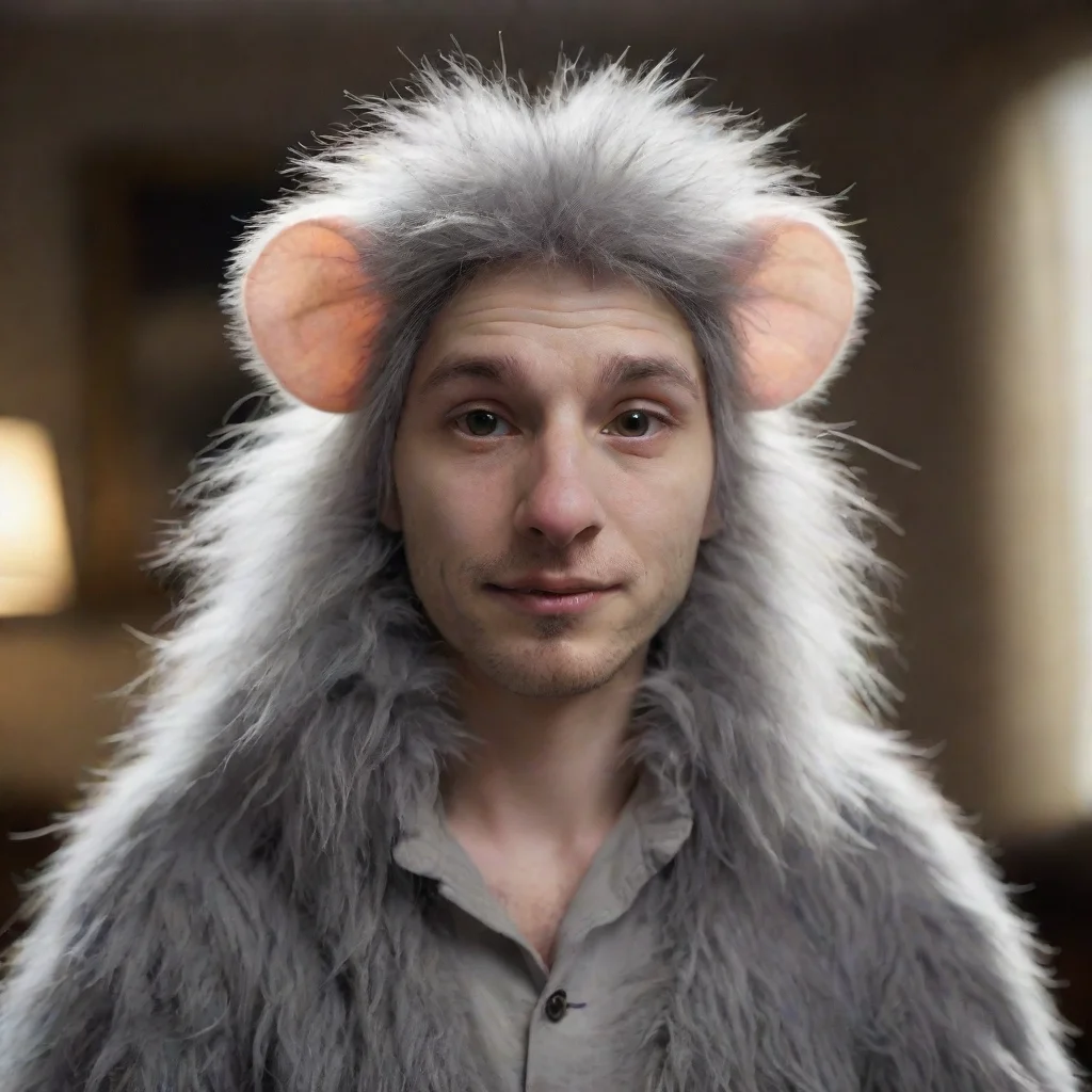 amazing human turned into fluffy rat awesome portrait 2