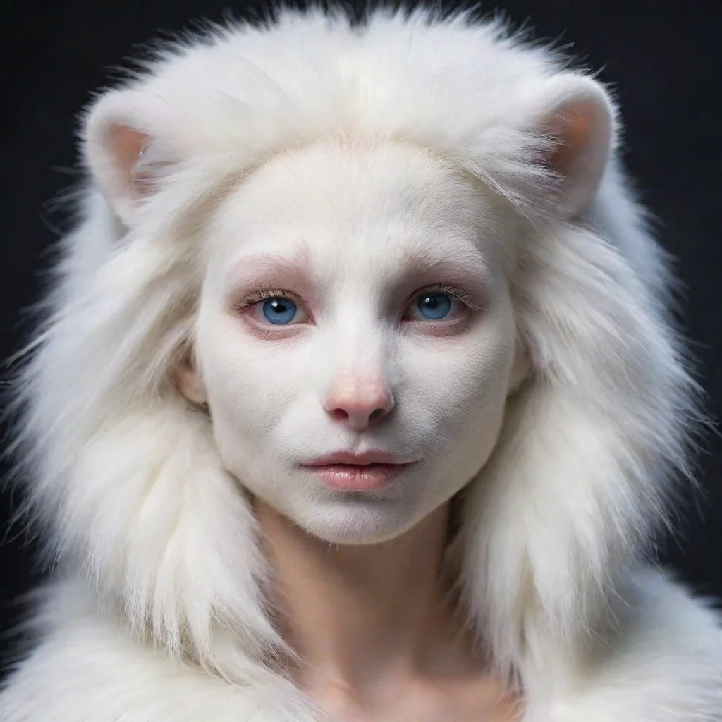 amazing human turned into white mink awesome portrait 2