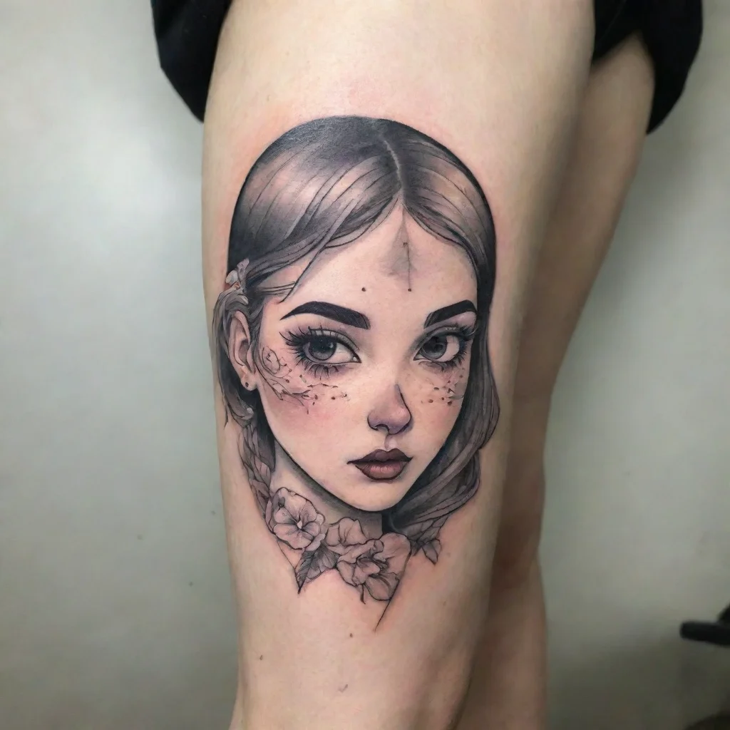 aiamazing i like girls fine line tattoo awesome portrait 2