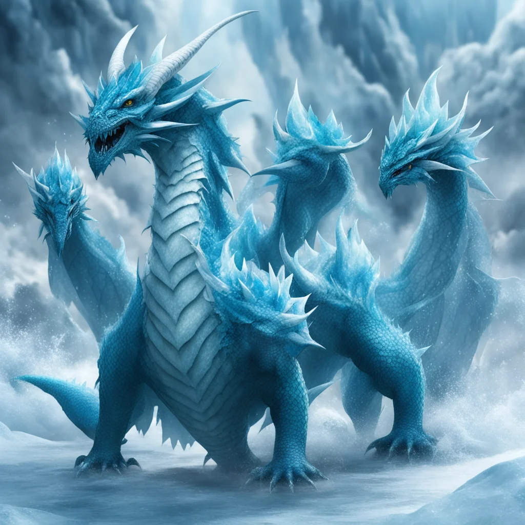 amazing ice dragons  awesome portrait 2