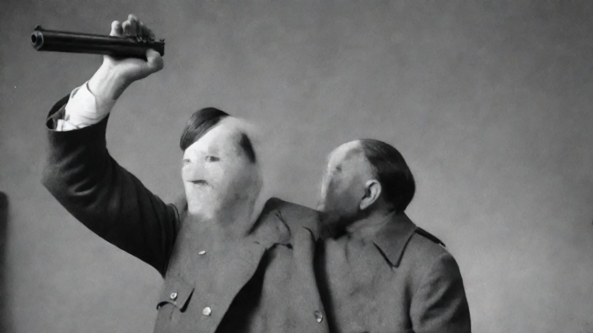 aiamazing image of adolf hilter shooting himself on the head comitting suicide with a gun awesome portrait 2 hdwidescreen