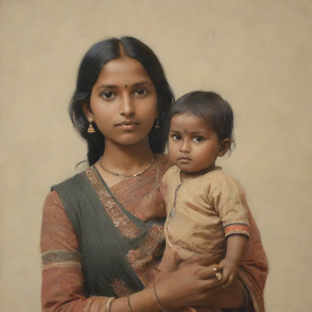 aiamazing indian young woman with a small figure.  awesome portrait 2