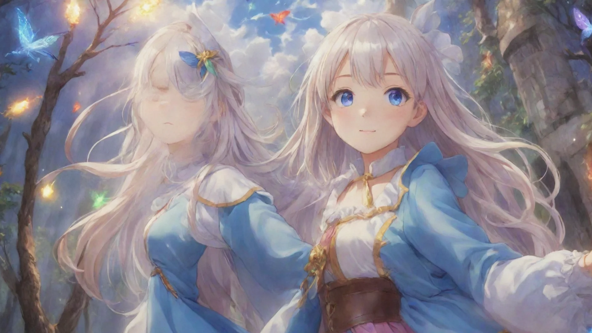 aiamazing isekai colorful young girl world of magic awesome portrait 2 wide