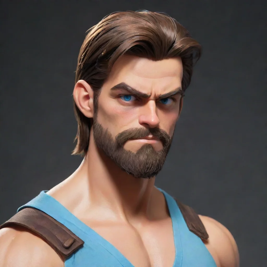 aiamazing jack dorsey shaved short hair beard eye patch ripped he man style anime hd epic artstation awesome portrait 2