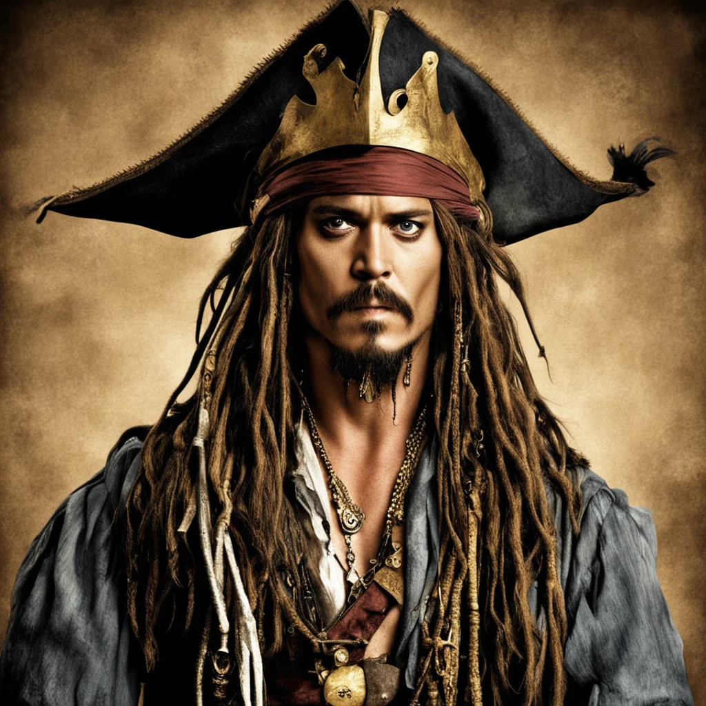 aiamazing jack sparrow johnny depp king of pirates gold awesome portrait 2