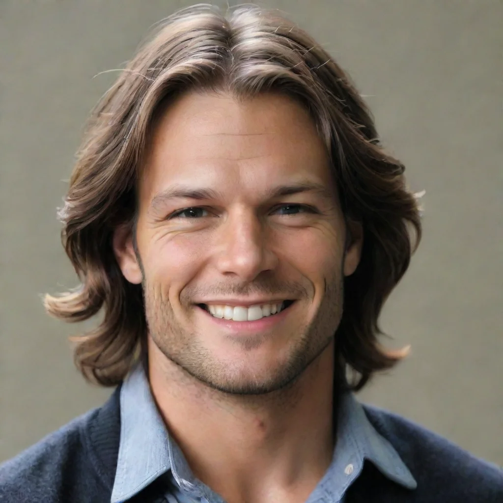 aiamazing jared padalecki hd artistic aesthetic mid length hair stubble smile best looking male model ever awesome portrait 2