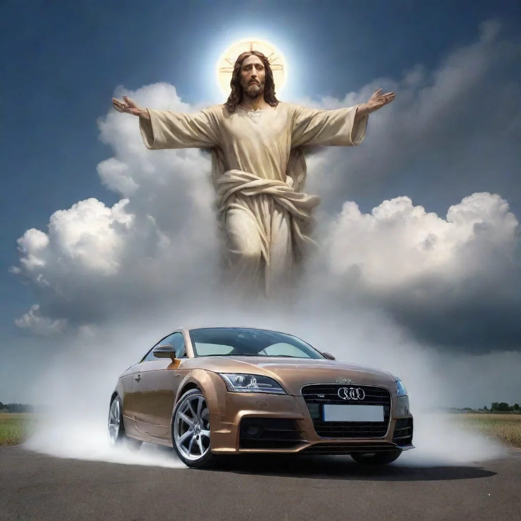 aiamazing jesus by heavens gate floating over mk1 audi tt awesome portrait 2