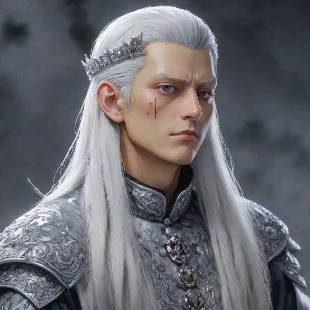 aiamazing jujutsu kaisen gojo satoru in a silver princess crown awesome portrait 2