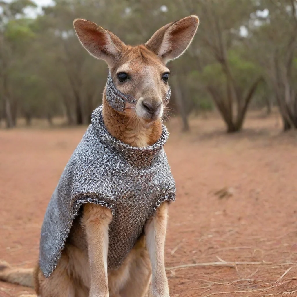 aiamazing kangaroo wearing chainmail awesome portrait 2