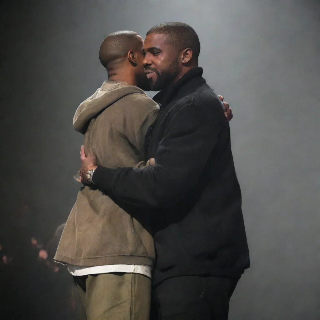 aiamazing kanye and drake hugging awesome portrait 2