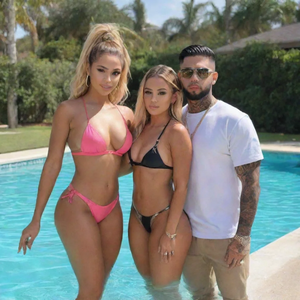 aiamazing karol g con anuel aa en la piscina awesome portrait 2