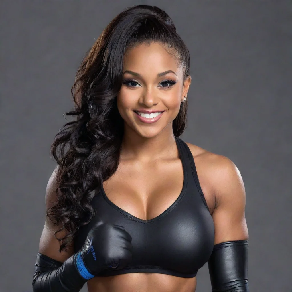 amazing kayla braxton from  wwe  smiling with nitrile black gloves and gun awesome portrait 2