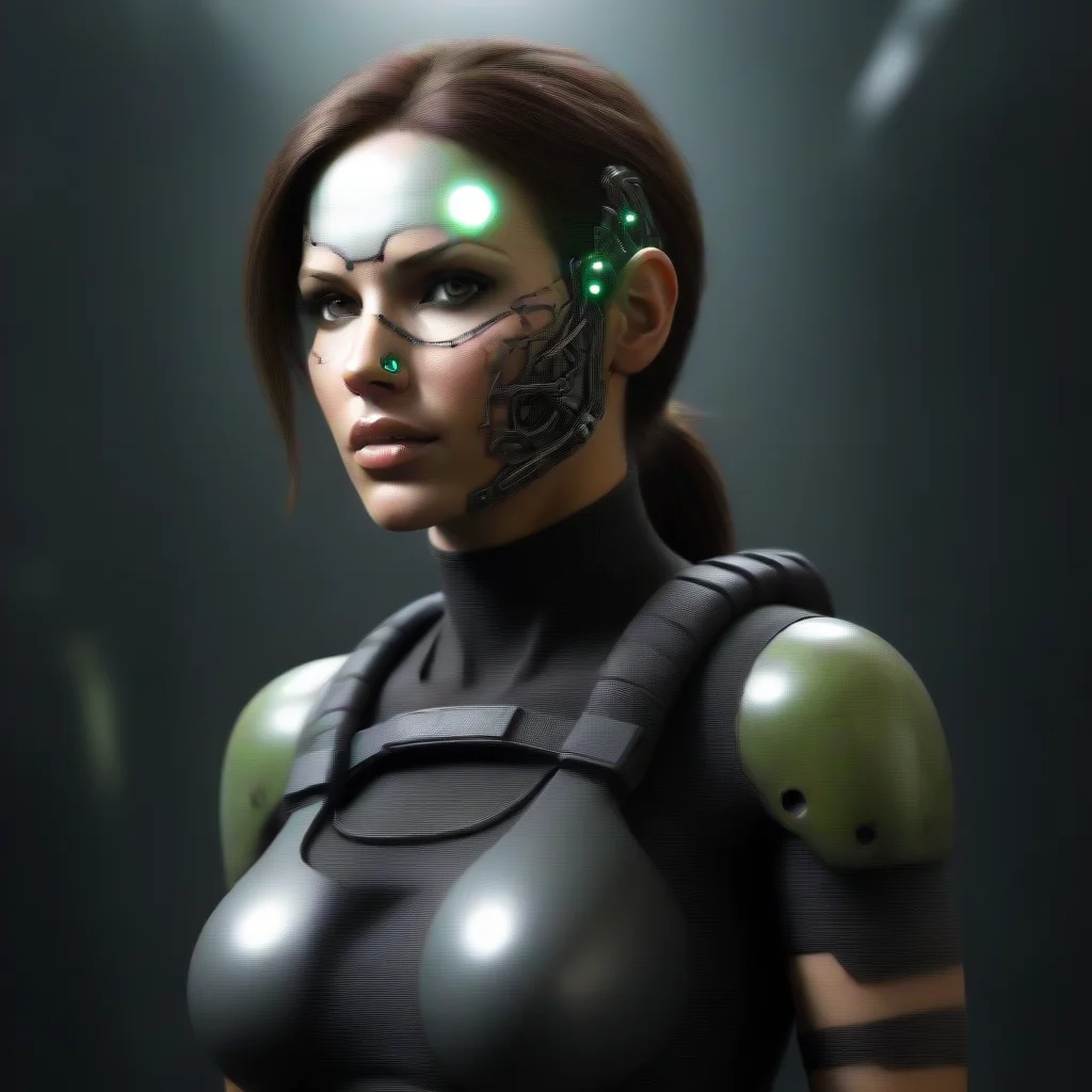 aiamazing lara croft as a borg awesome portrait 2