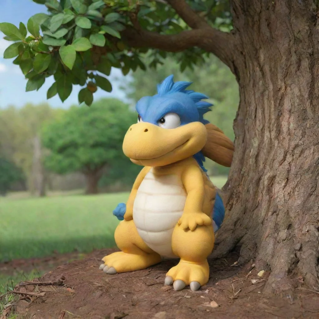 amazing larry koopa sitting under a tree awesome portrait 2