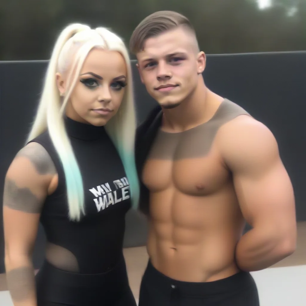 aiamazing liv morgan and grayson waller awesome portrait 2