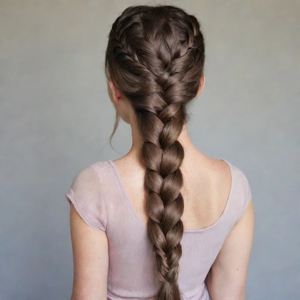 amazing long braid of hair held in one hand awesome portrait 2