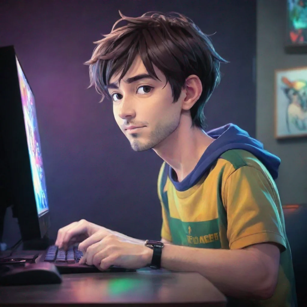 aiamazing look like an anime cartoon style of a  40 year old man and change the background a little awesome portrait 2