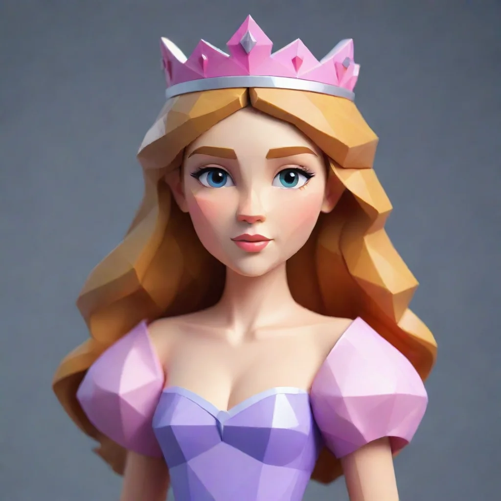amazing low poly princess awesome portrait 2