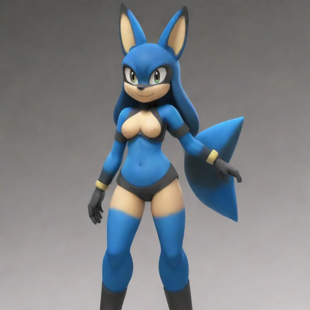 amazing lucario female awesome portrait 2