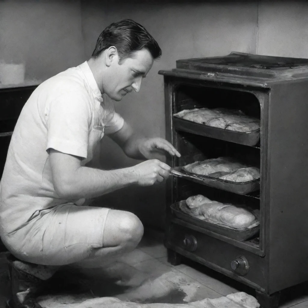 aiamazing man cooking a baby in a oven awesome portrait 2